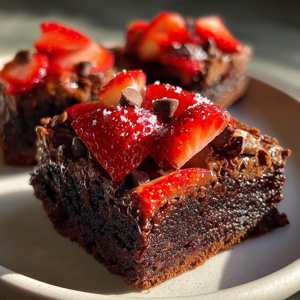 Strawberry White Chocolate Brownies with Frosted Strawberry Glaze Recipe