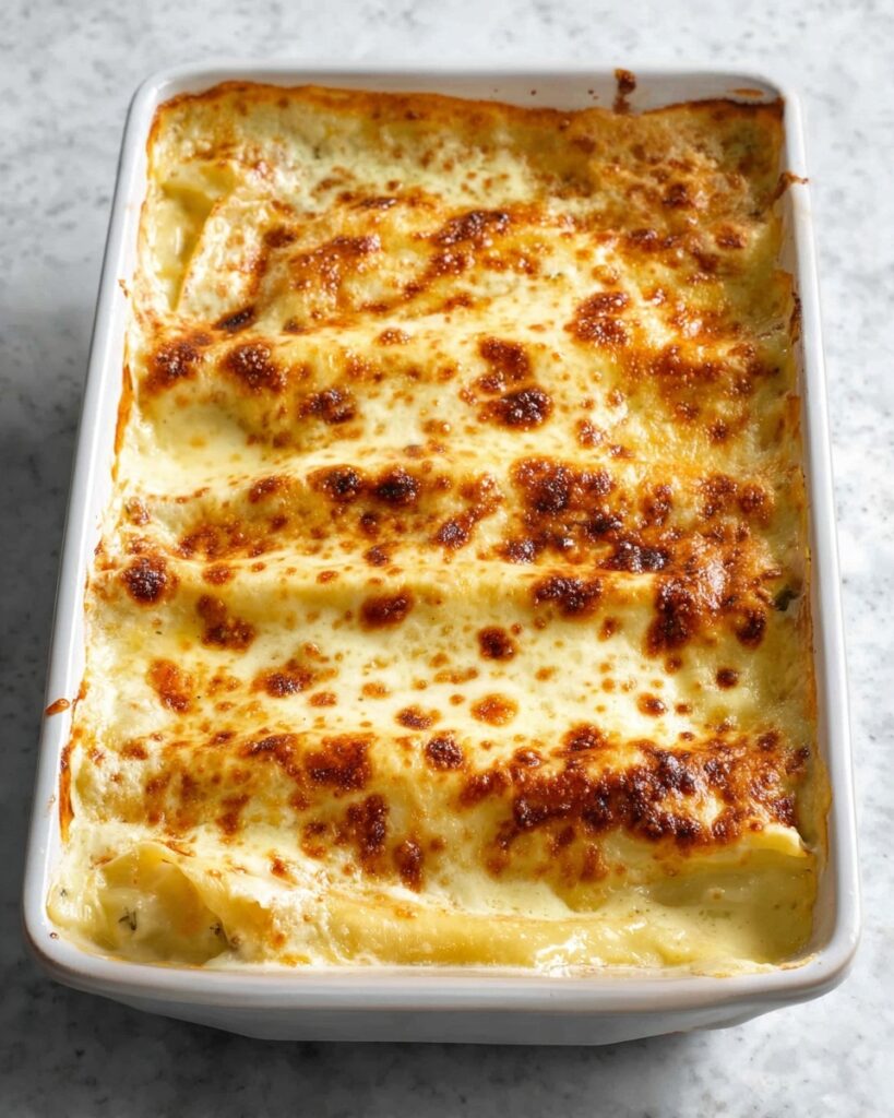 Baked Cannelloni with Rich Béchamel and Fresh Ricotta Filling Recipe