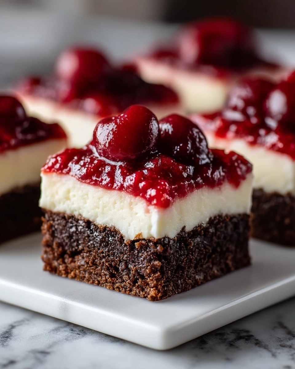 Cherry Cheesecake Brownie Bars Recipe - Recipe Image