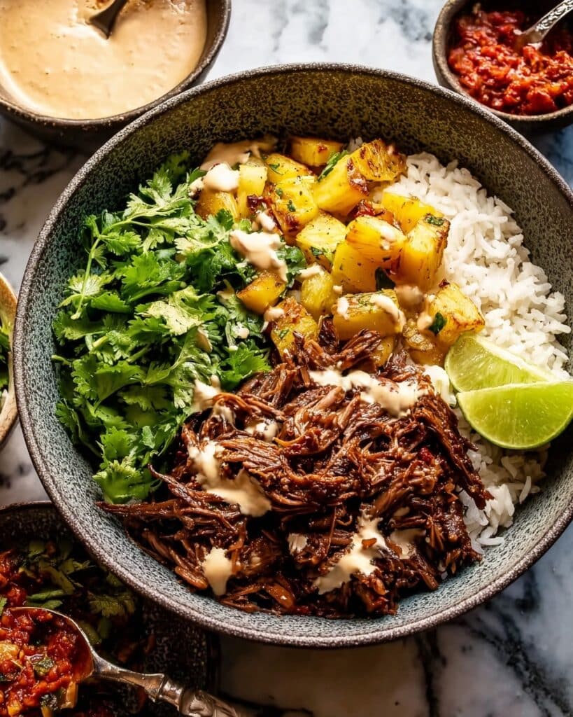 Crockpot Chipotle Pineapple Pot Roast Bowl Recipe