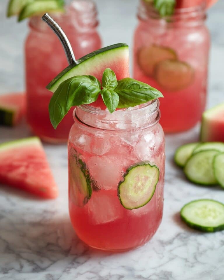 Watermelon Cucumber Basil Lemonade Recipe