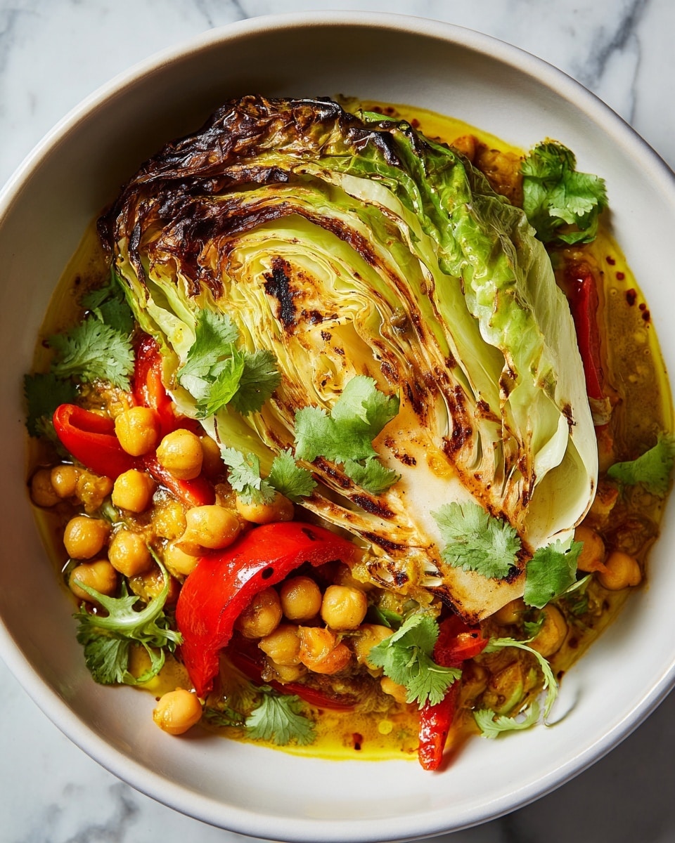 Coconut Braised Cabbage with Chickpeas and Lime Recipe - Recipe Image
