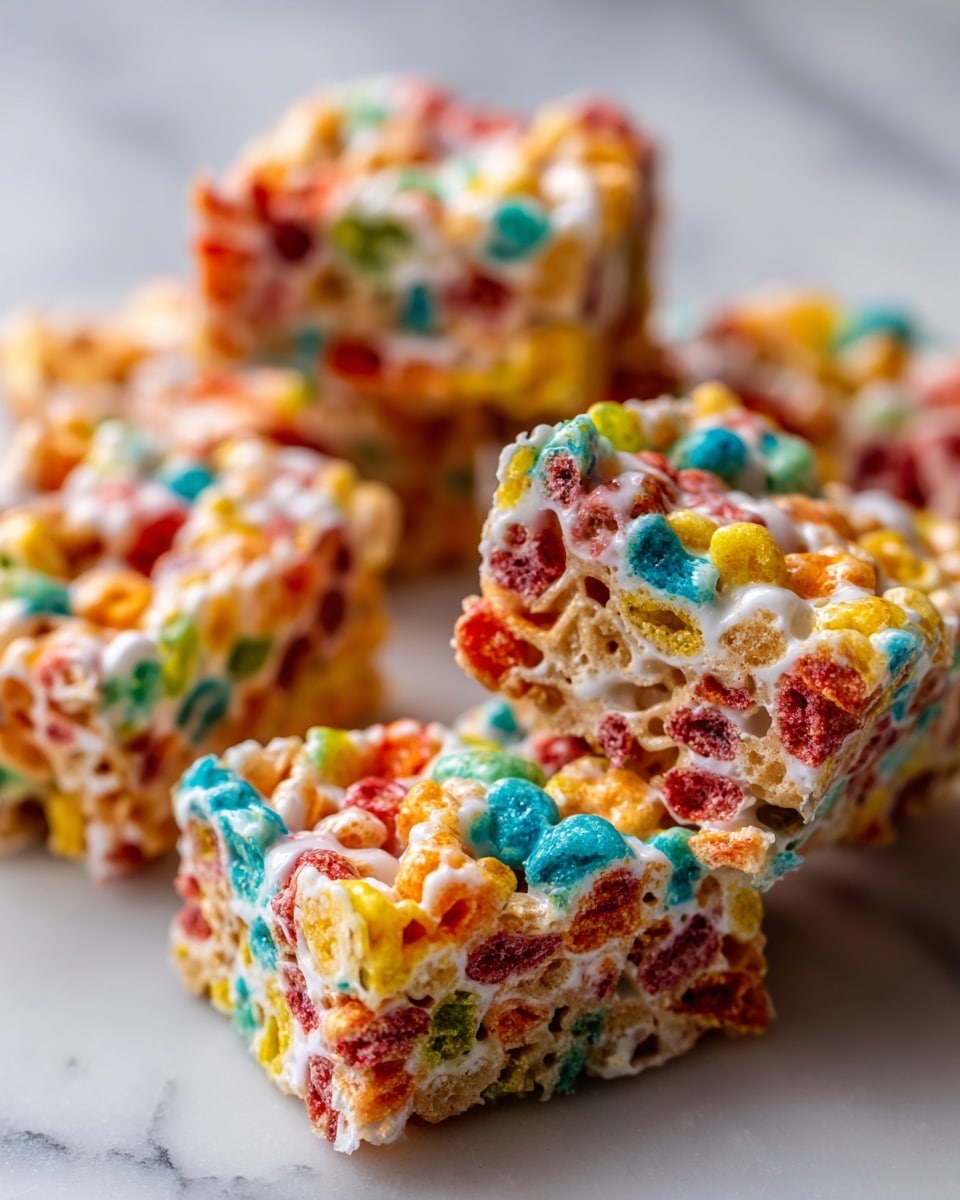 Fruity Pebbles Rice Krispie Treats Recipe - Recipe Image