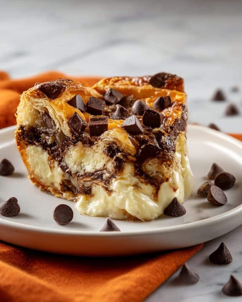 Decadent Chocolate & Cream Cheese Bread Pudding: Gooey Perfection Recipe