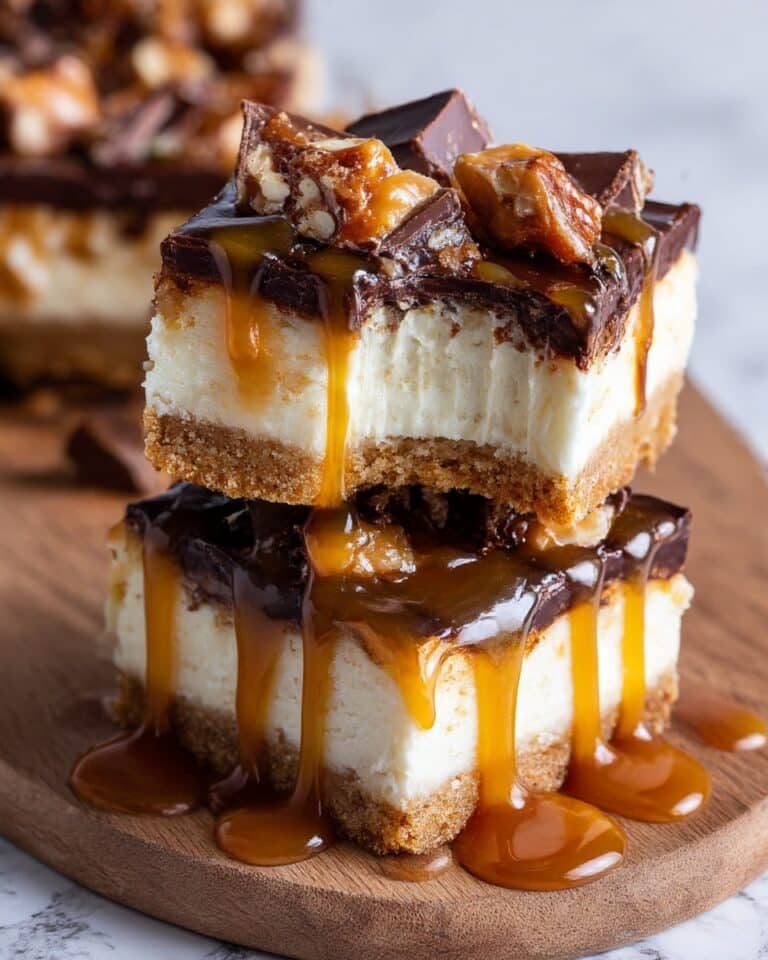 Butterfinger Caramel Cheesecake Bars Recipe