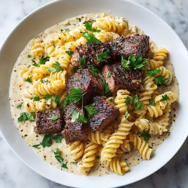 Garlic Butter Steak Pasta Recipe