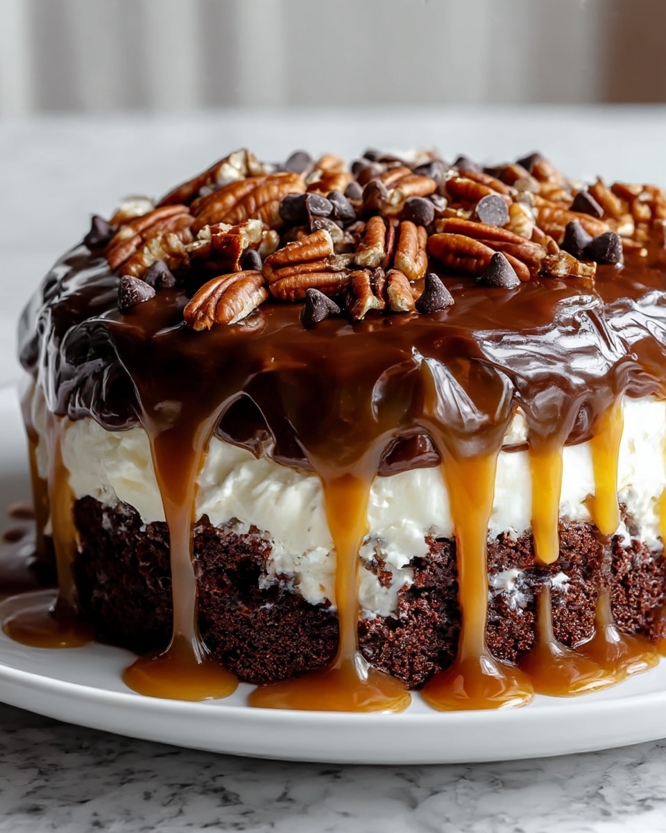 Decadent Chocolate Turtle Cake Recipe - Recipe Image