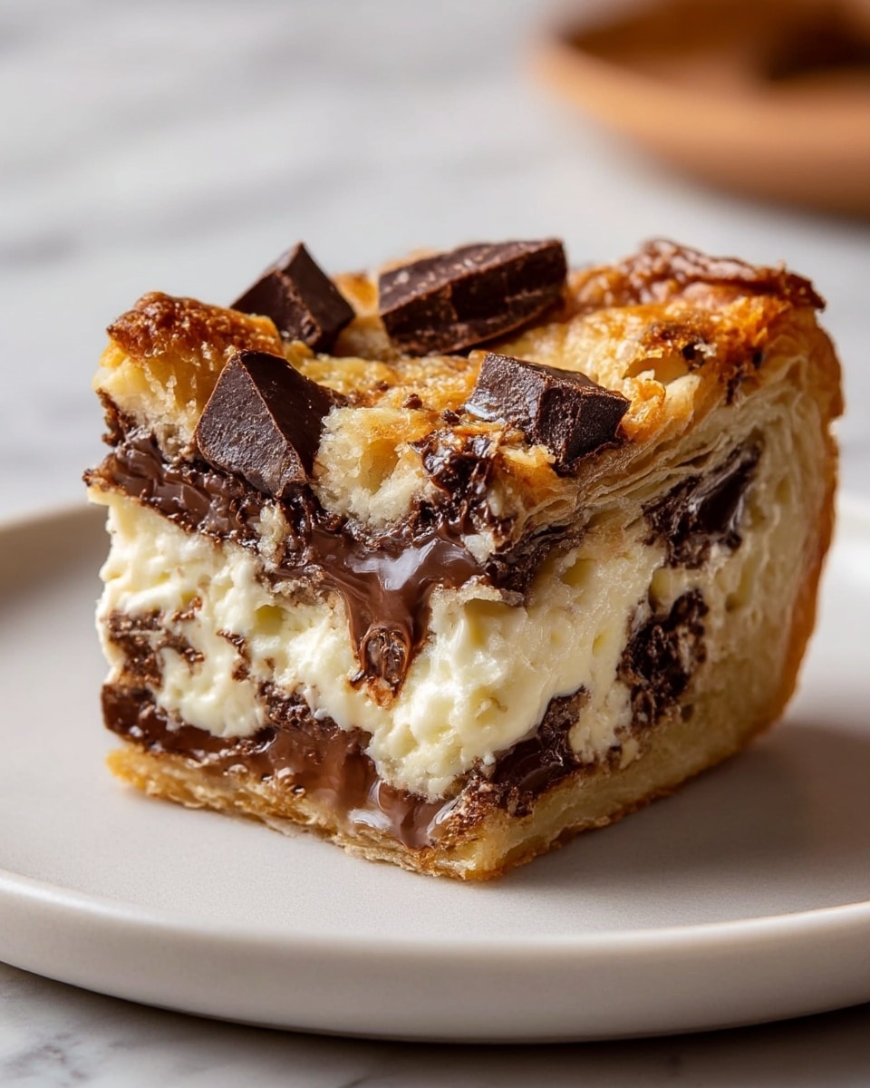 Decadent Chocolate & Cream Cheese Bread Pudding Recipe - Recipe Image
