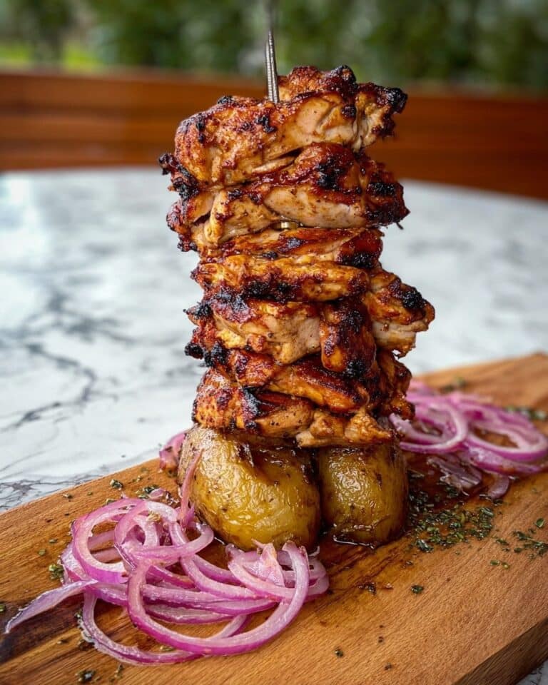 Easy Oven-Baked Chicken Shawarma Tower Recipe