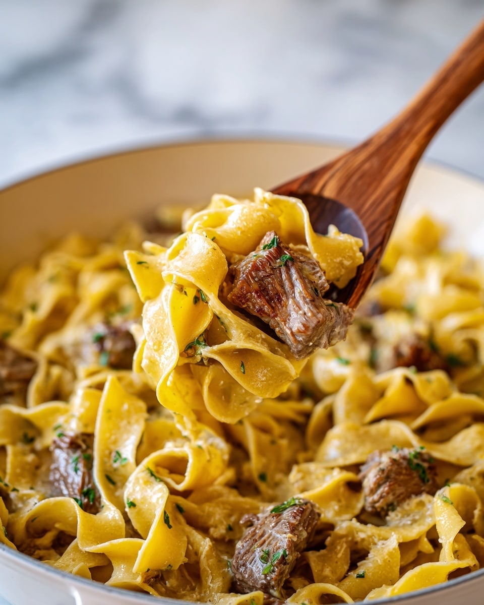 Slow Cooker Beef and Noodles Recipe - Recipe Image