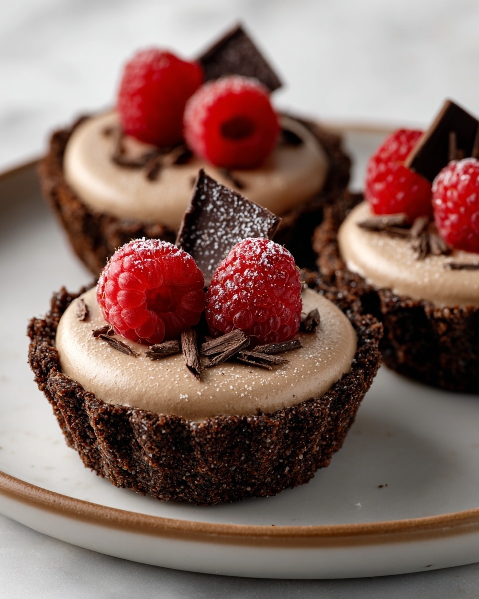 No Bake Raspberry Chocolate Mousse Cups Recipe - Recipe Image