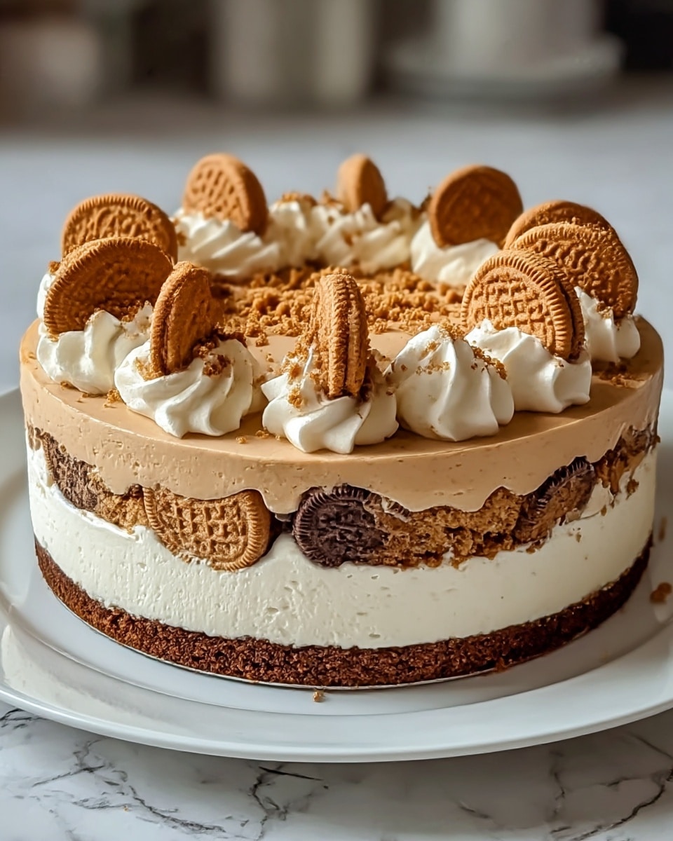 Indulgent Biscoff Cookie Butter Cheesecake Recipe - Recipe Image