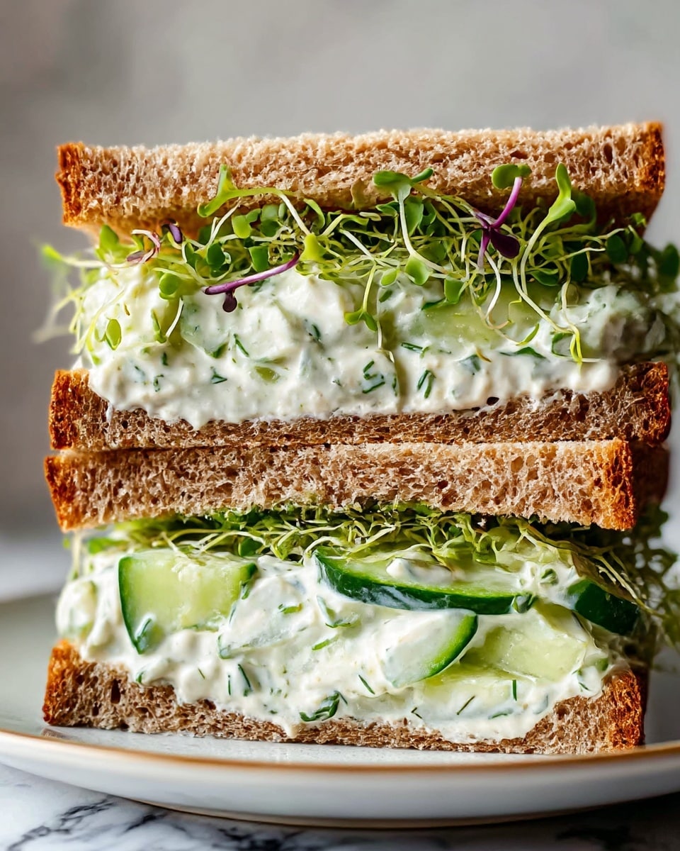 Easy Cucumber Salad Sandwiches Recipe - Recipe Image